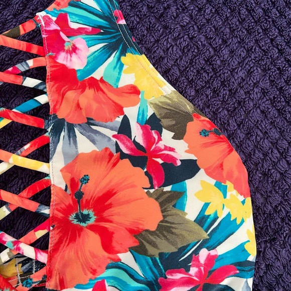 Hollister Multicolor floral Bikini Top small - Picture 3 of 4